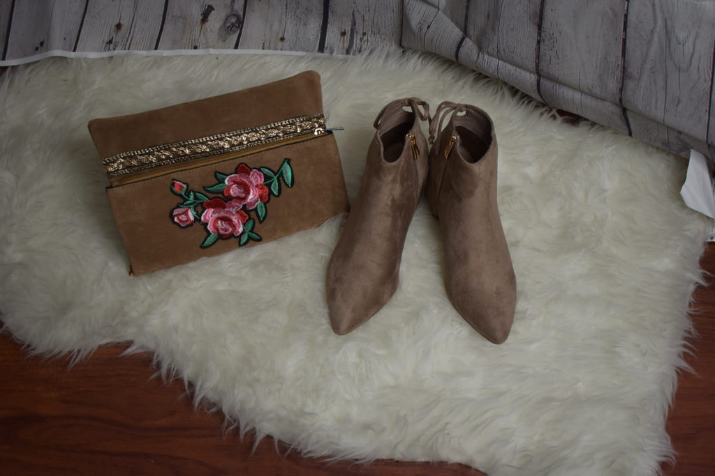 Taupe booties