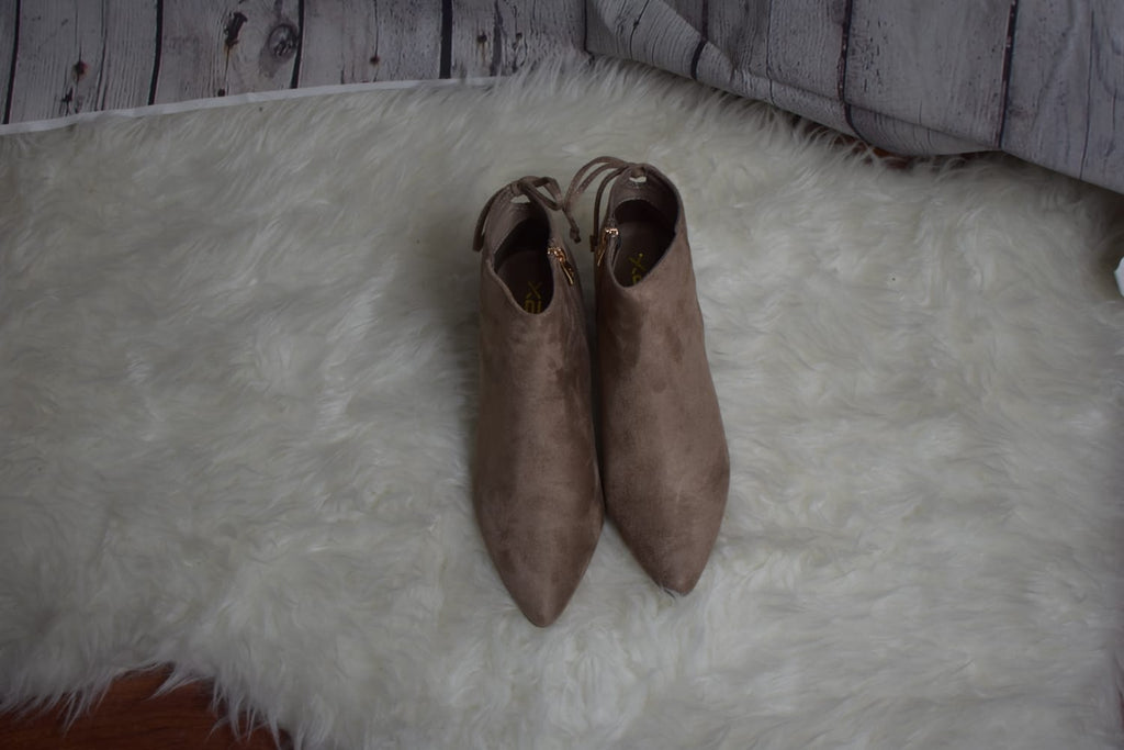 Taupe booties