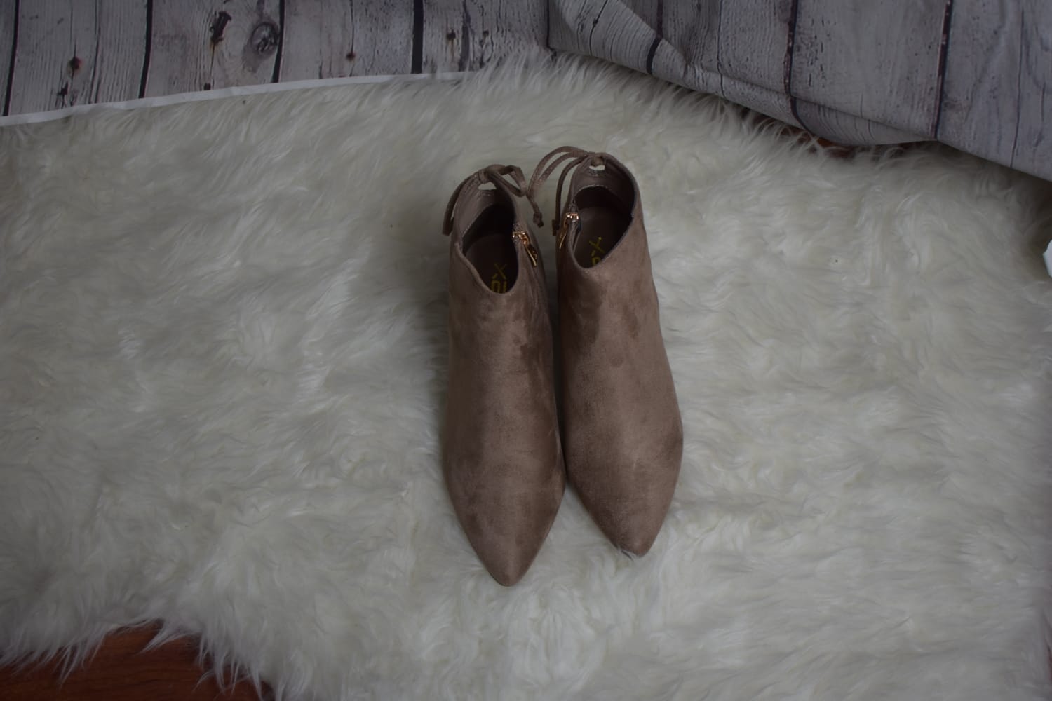 Taupe booties