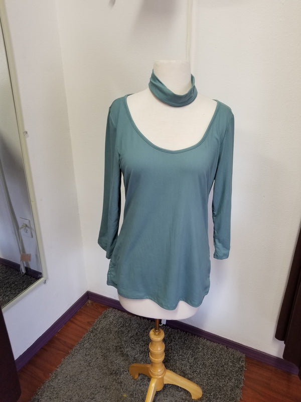 Teal blouse