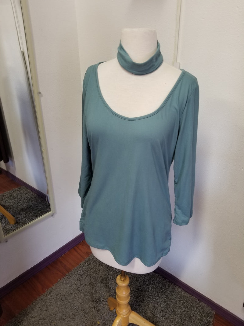 Teal blouse