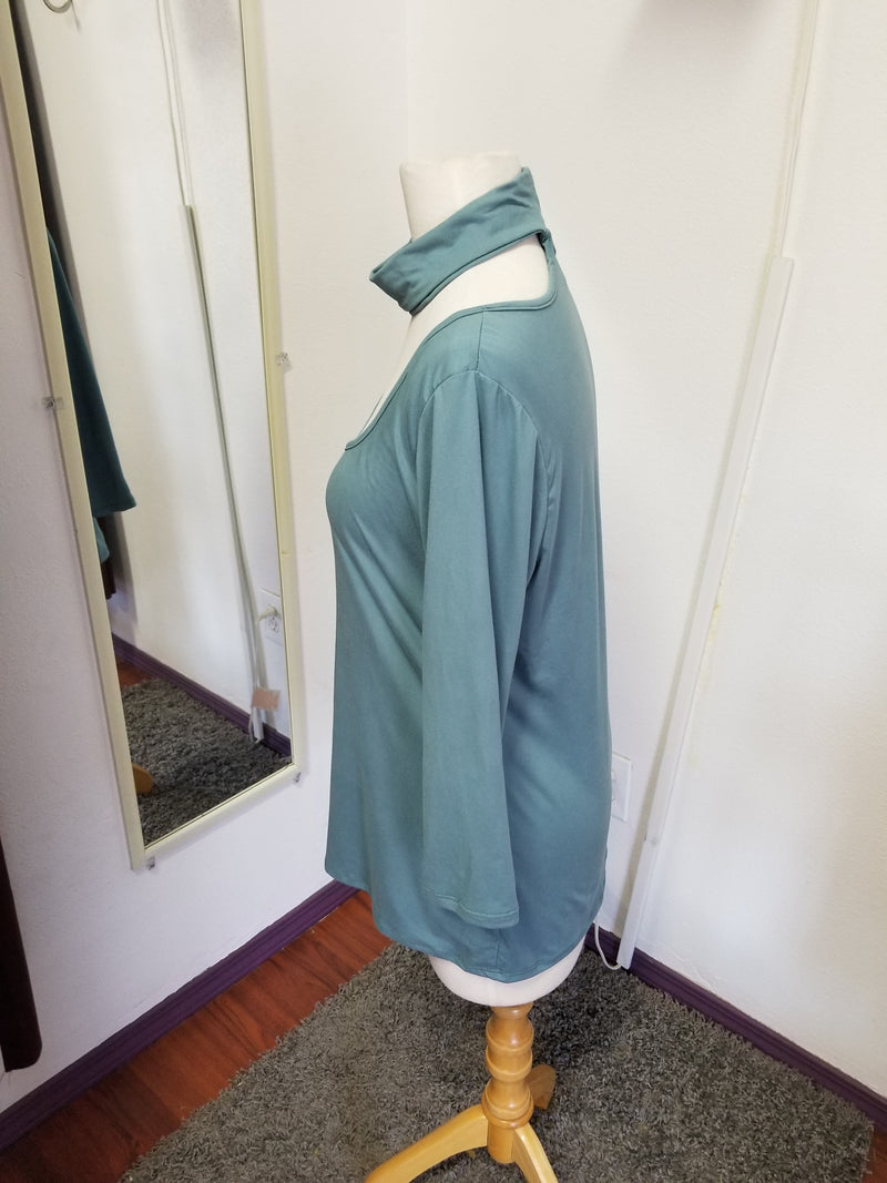 Teal blouse