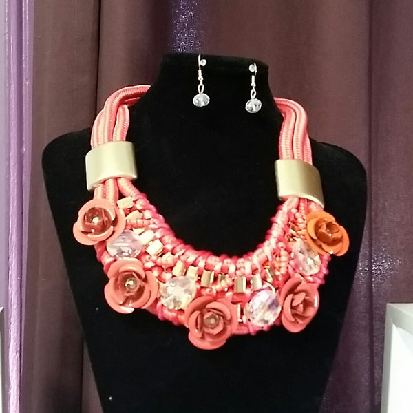 Coral Necklace and Earring set