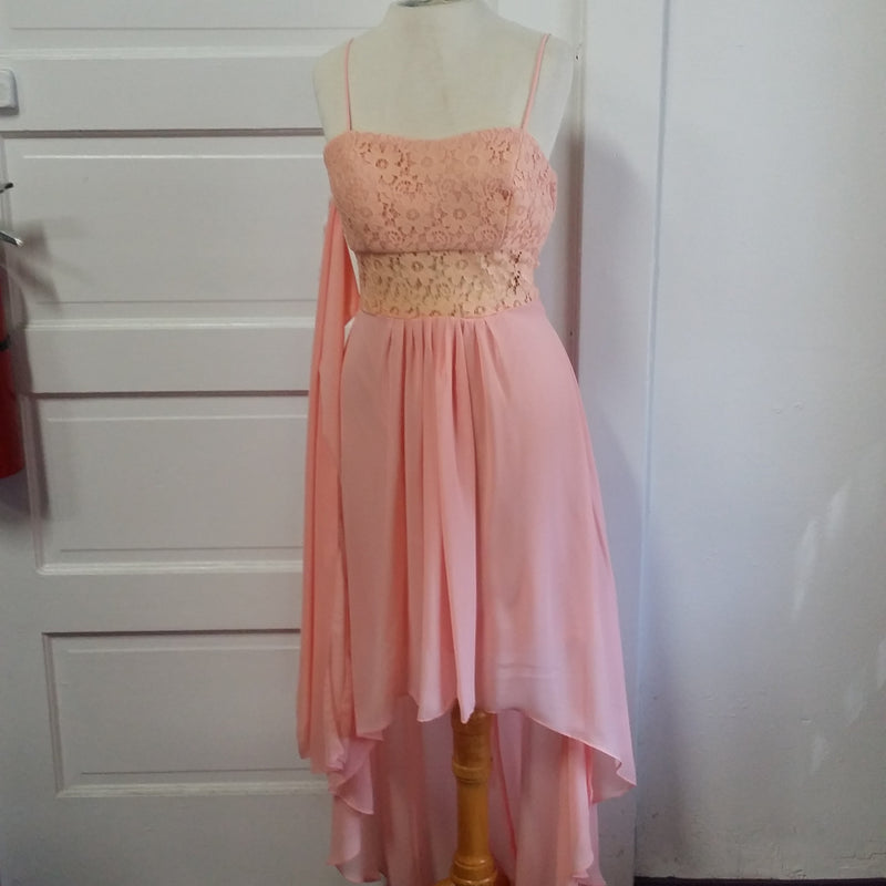 Coral and Lace Dress