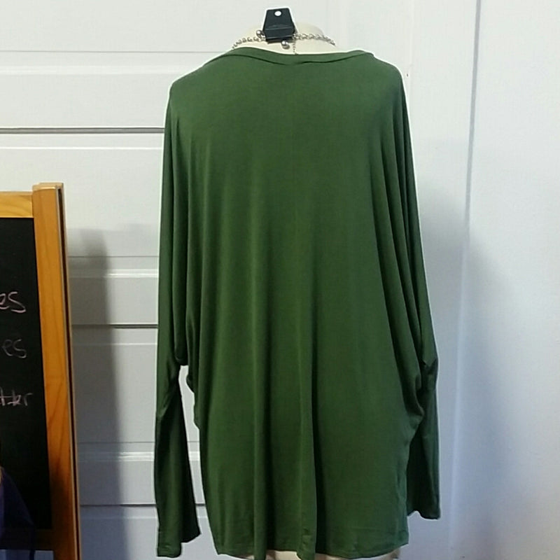 Hunter green long sleeve blouse